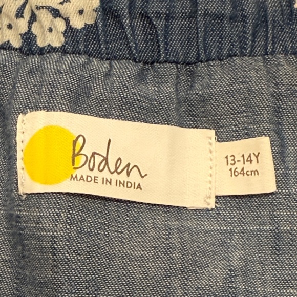 Boden kids size 13-14 Blue and White Floral Kids Long pants Romper - Picture 2 of 8